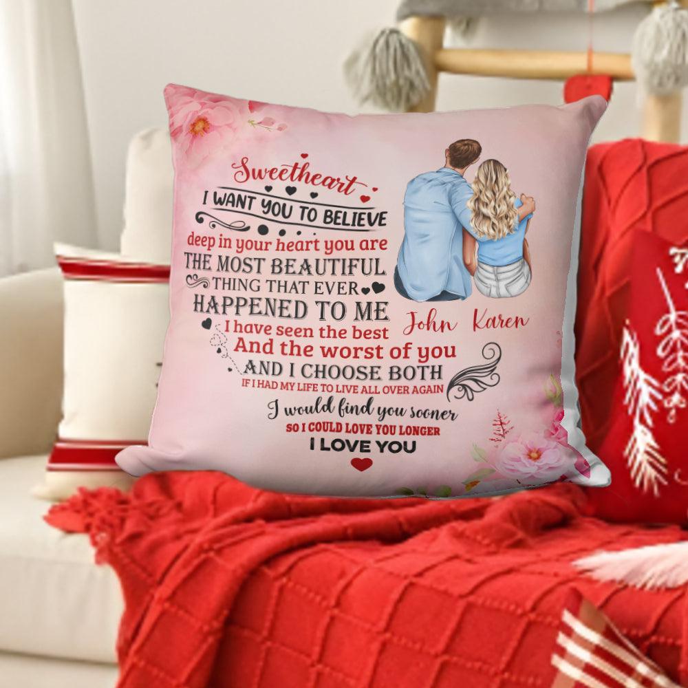 Customized Pillows - All You Need Is Love - Red 