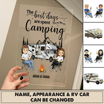 The Best Days Are Spent Camping Personalized Acrylic Plaque, Personalized Gift for Camping Lovers - AP004PS02 - BMGifts (formerly Best Memorial Gifts)