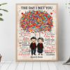 The Day I Met You Couple Personalized Poster, Valentine Gift for Couples, Husband, Wife, Parents, Lovers - PT030PS02 - BMGifts