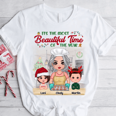 The Most Beautiful Time Of Year Grandma Personalized Shirt, Christmas Gift for Nana, Grandma, Grandmother, Grandparents - TS505PS02 - BMGifts