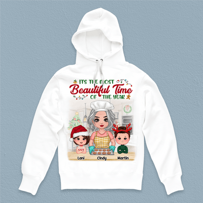 The Most Beautiful Time Of Year Grandma Personalized Shirt, Christmas Gift for Nana, Grandma, Grandmother, Grandparents - TS505PS02 - BMGifts