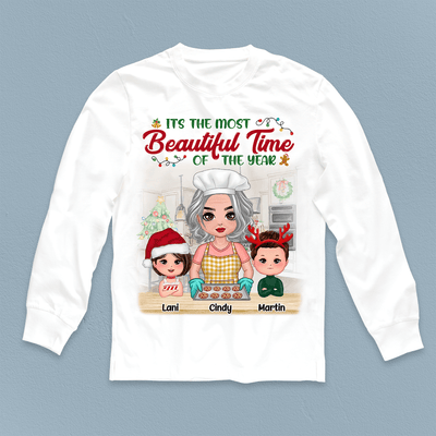 The Most Beautiful Time Of Year Grandma Personalized Shirt, Christmas Gift for Nana, Grandma, Grandmother, Grandparents - TS505PS02 - BMGifts