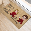 There Is No Place Like Home Couple Personalized Doormat, Personalized Valentine Gift for Couples, Husband, Wife, Parents, Lovers - DM075PS01 - BMGifts