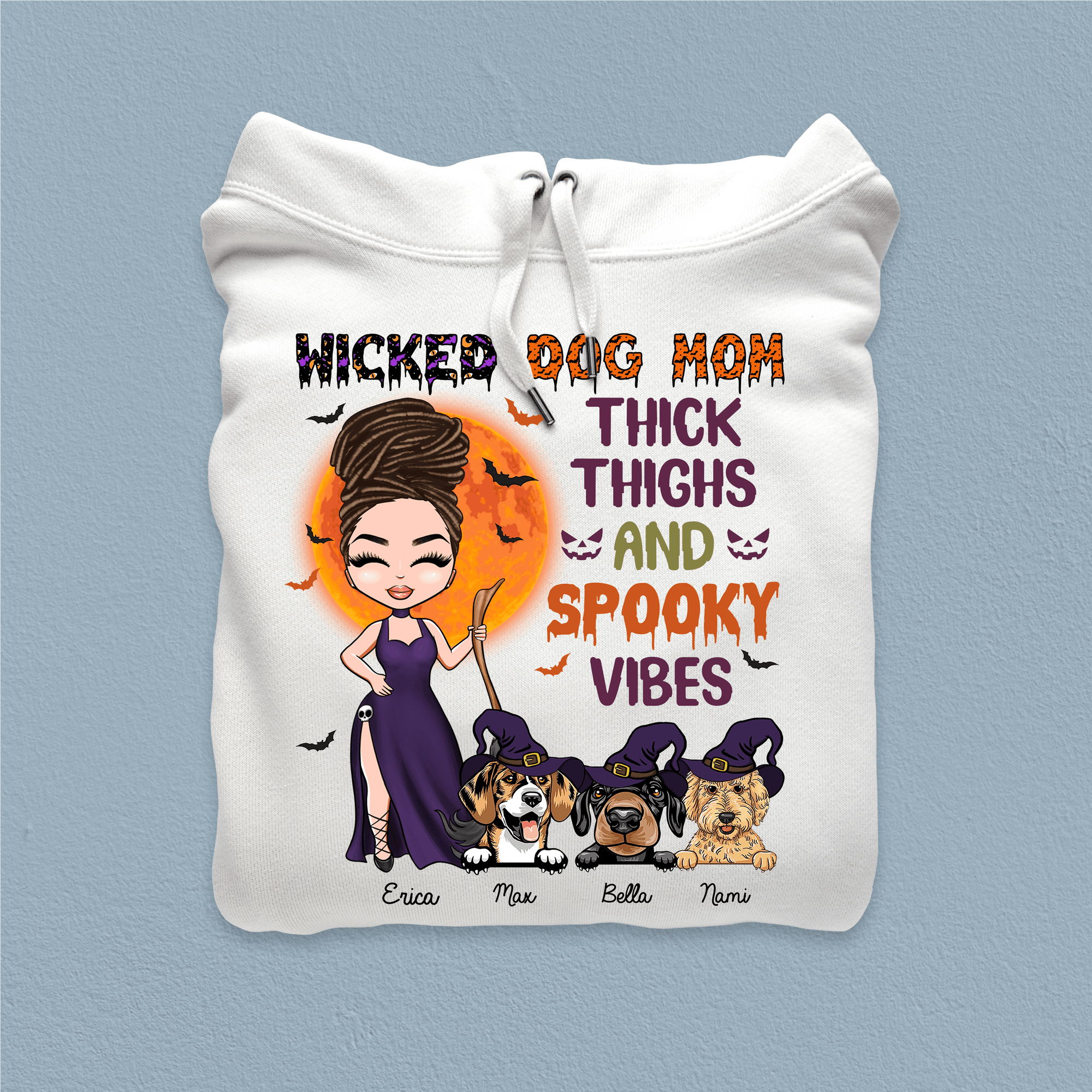 Thick Thighs And Spooky Vibes Dog Personalized Shirt, Halloween  Personalized Gift for Dog Lovers, Dog Dad, Dog Mom - TS303PS02 - BMGifts