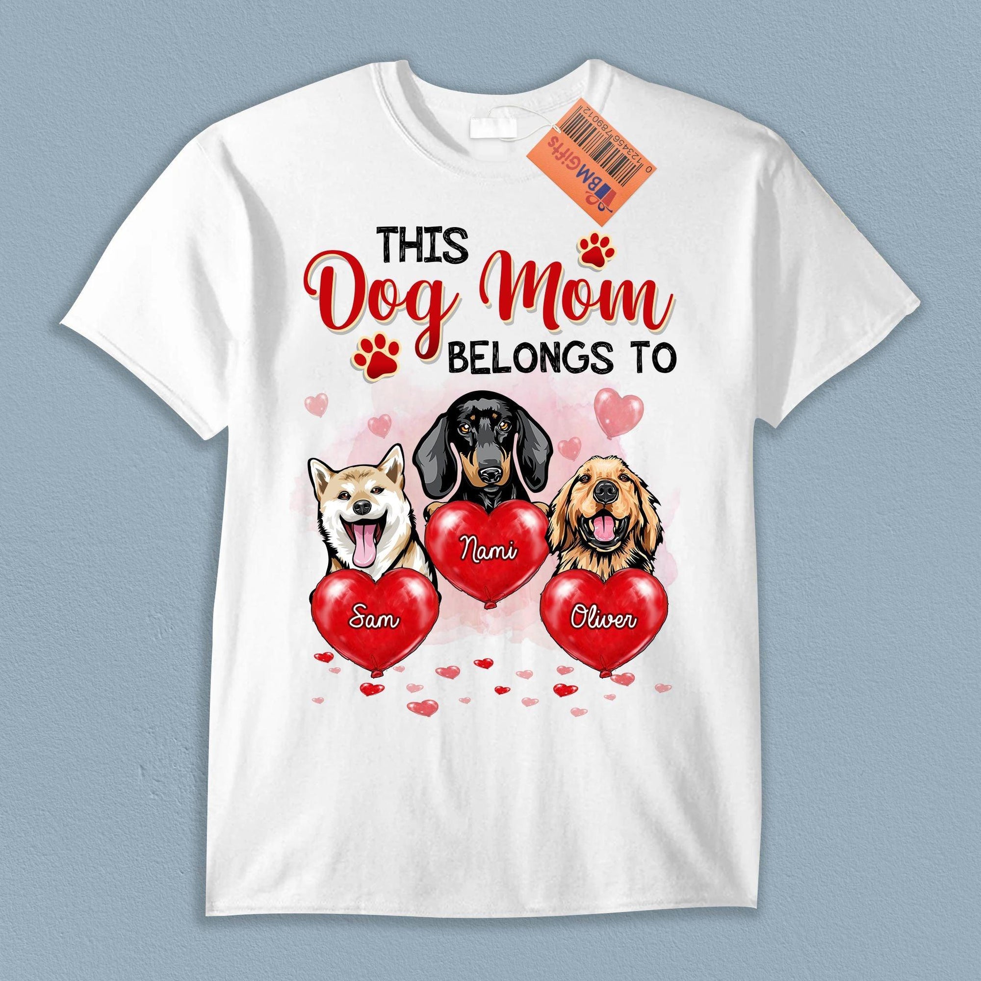 This Dog Mom Belongs To Dog Personalized Shirt, Mother's Day Gift for Dog  Lovers, Dog Dad