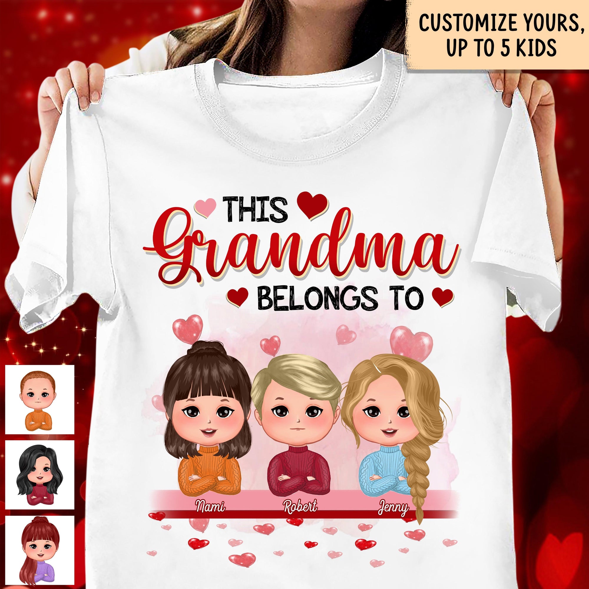 This Grandma Belongs To Grandma Personalized Shirt Personalized