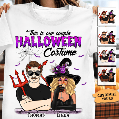 This Is Our Couple Halloween Costume Personalized Shirt, Halloween Gift, Personalized Gift for Couples, Husband, Wife, Parents, Lovers - TS365PS01 - BMGifts