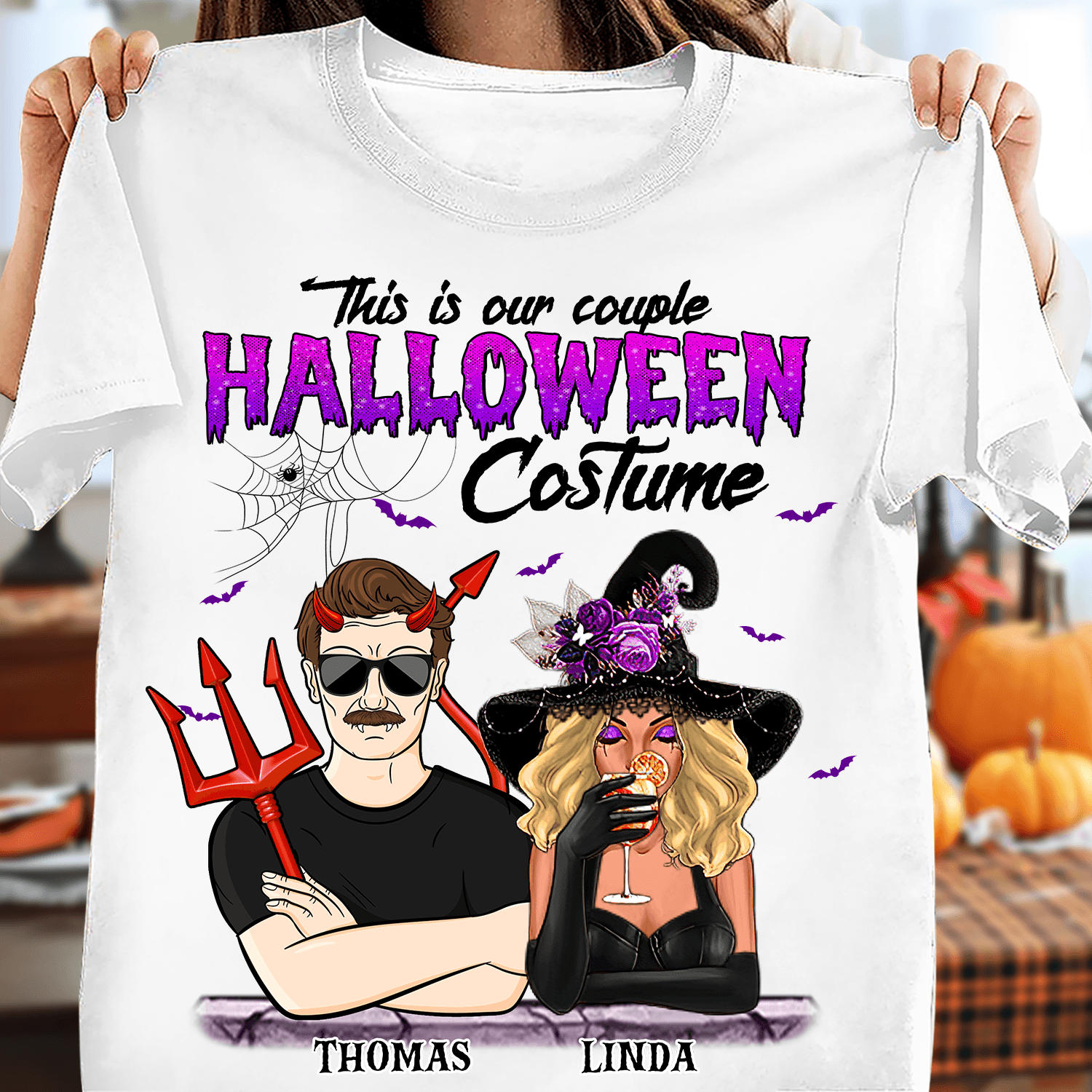 This Is Our Couple Halloween Costume Personalized Shirt, Halloween Gift, Personalized Gift for Couples, Husband, Wife, Parents, Lovers - TS365PS01 - BMGifts