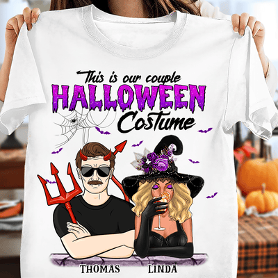 This Is Our Couple Halloween Costume Personalized Shirt, Halloween Gift, Personalized Gift for Couples, Husband, Wife, Parents, Lovers - TS365PS01 - BMGifts