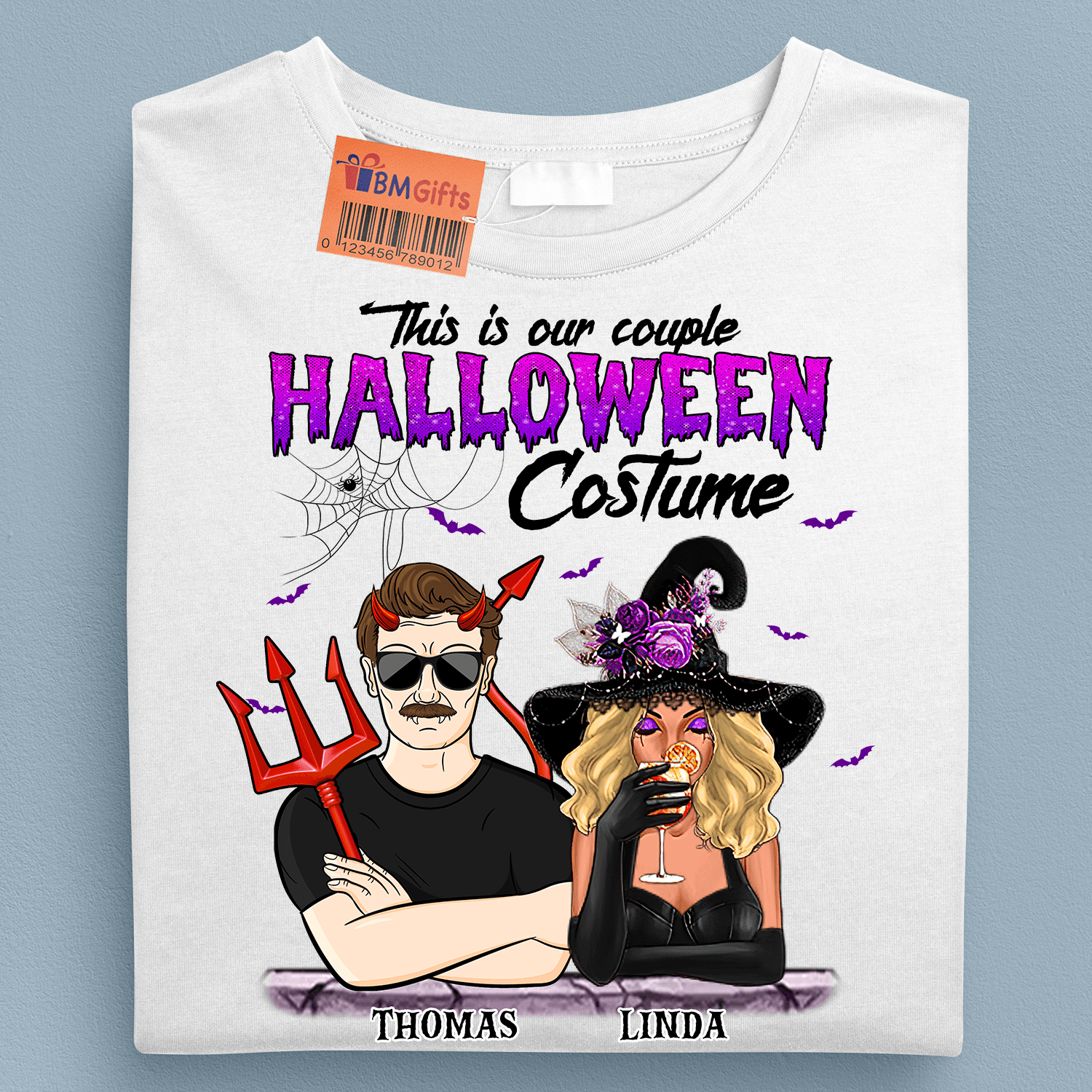 This Is Our Couple Halloween Costume Personalized Shirt, Halloween Gift, Personalized Gift for Couples, Husband, Wife, Parents, Lovers - TS365PS01 - BMGifts
