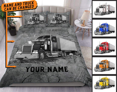 Trucker Personalized Bedding Set, Personalized Gift for Truckers - BD002PS03 - BMGifts