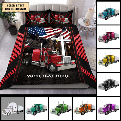 Trucker Personalized Bedding Set, Personalized Gift for Truckers - BD017PS09 - BMGifts