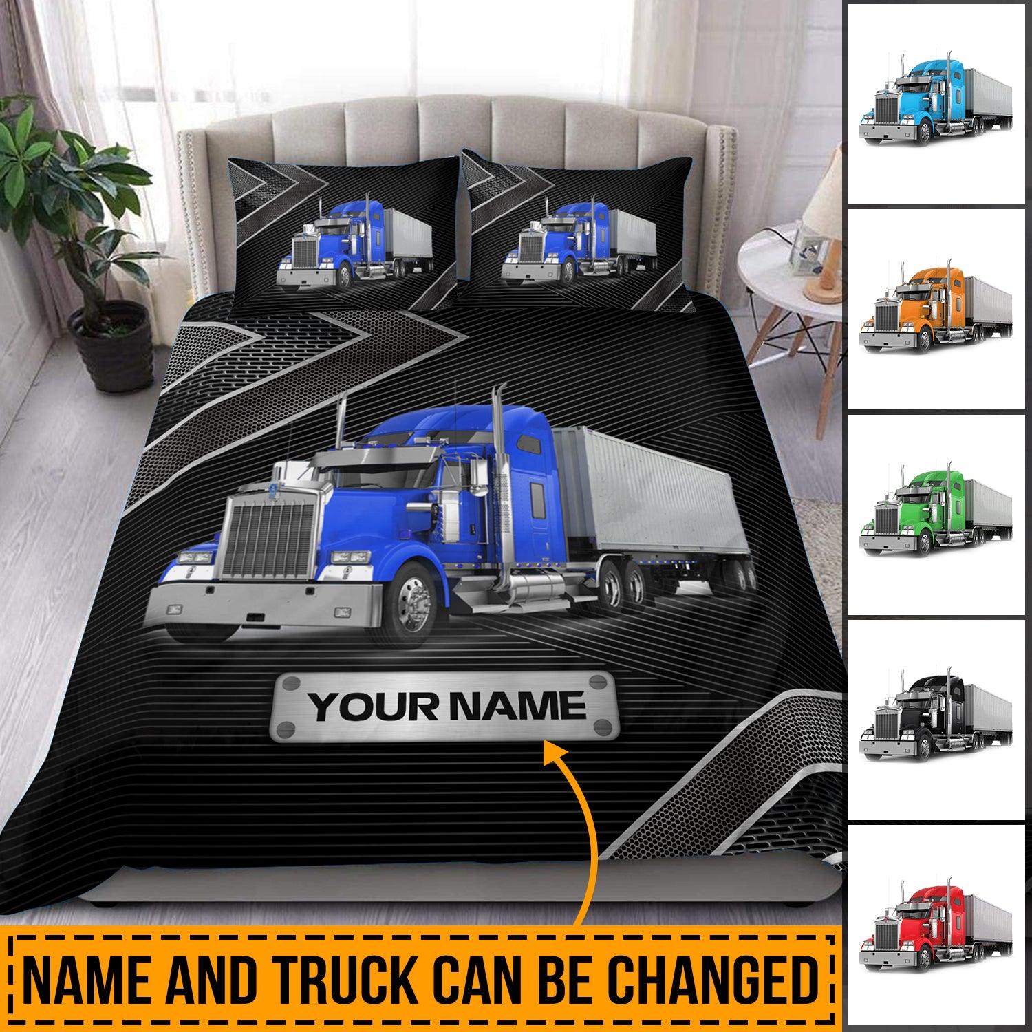 Trucker Personalized Bedding Set, Personalized Gift for Truckers - BD096PS05 - BMGifts (formerly Best Memorial Gifts)