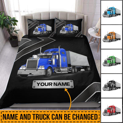 Trucker Personalized Bedding Set, Personalized Gift for Truckers - BD096PS05 - BMGifts (formerly Best Memorial Gifts)