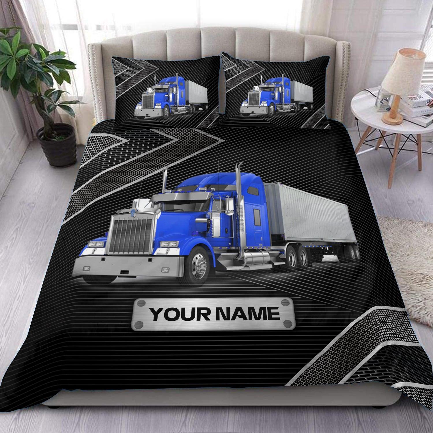 Trucker Personalized Bedding Set, Personalized Gift for Truckers - BD096PS05 - BMGifts (formerly Best Memorial Gifts)