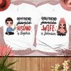 We Are Husband And Wife Couple Personalized Couple T-shirts, Personalized Valentine Gift for Couples, Husband, Wife, Parents, Lovers - SS001PS01 - BMGifts