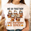 We Go Together Like Pumpkin And Spice Cat Personalized Shirt, Halloween Gift, Personalized Gift for Cat Lovers, Cat Mom, Cat Dad - TS434PS02 - BMGifts