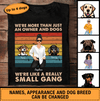 We're Like A Really Small Gang Dog Personalized Shirt, Personalized Gift for Dog Lovers, Dog Dad, Dog Mom - TS014PS02 - BMGifts