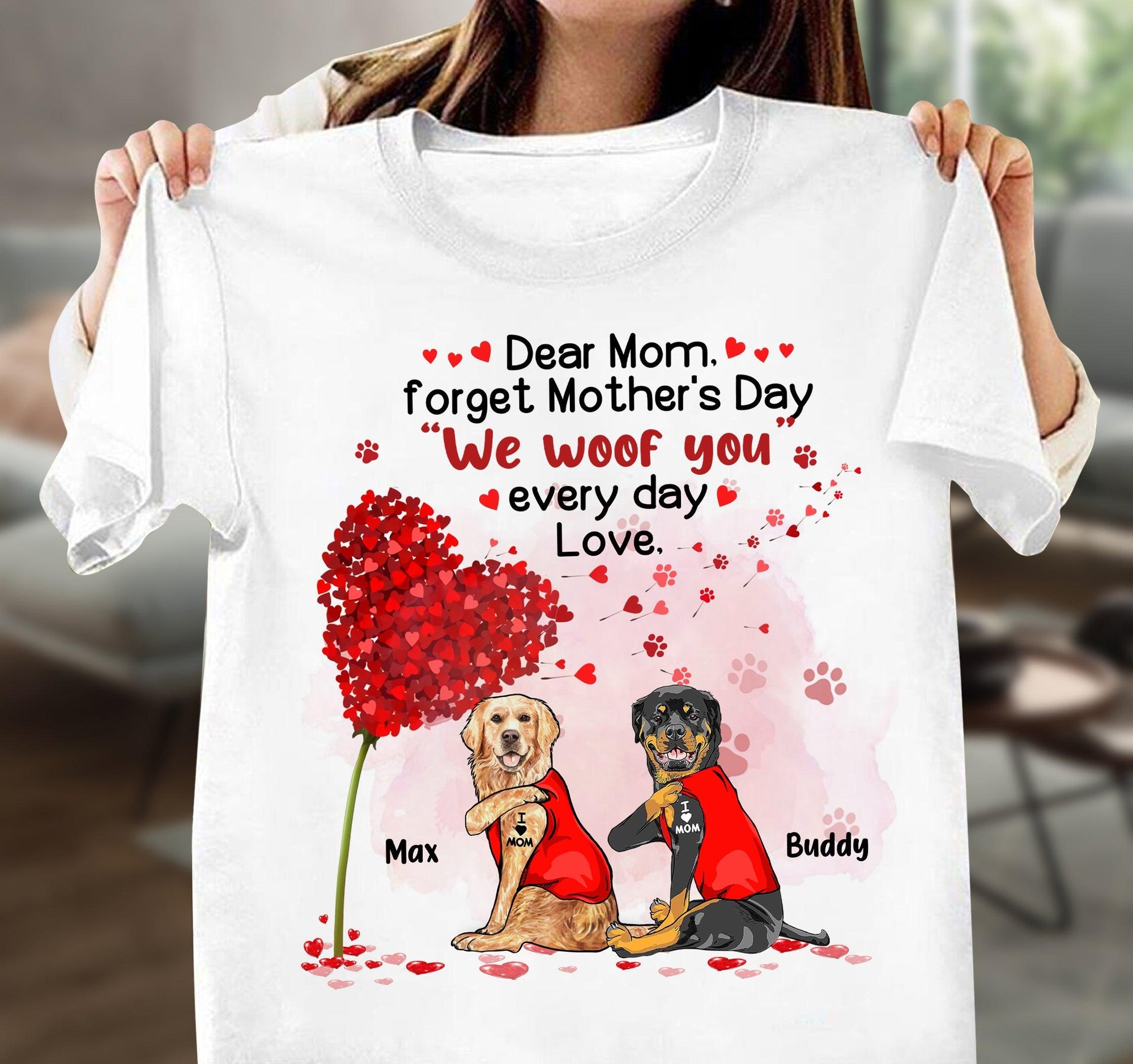 Gift For Mother Dog Personalized Shirt, Mother's Day Gift for Dog Lovers,  Dog Dad, Dog Mom 