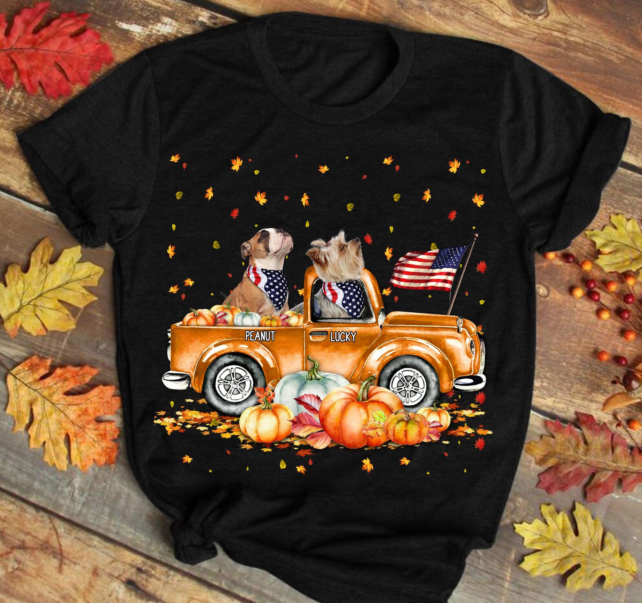Welcome Fall Dog Personalized Shirt, Personalized Gift for Dog Lovers, Dog Dad, Dog Mom - TS327PS01 - BMGifts