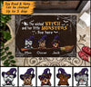 Wicked Witch And Little Monsters Dogs Personalized Doormat, Halloween Gift, Personalized Gift for Dog Lovers, Dog Dad, Dog Mom - DM028PS - BMGifts