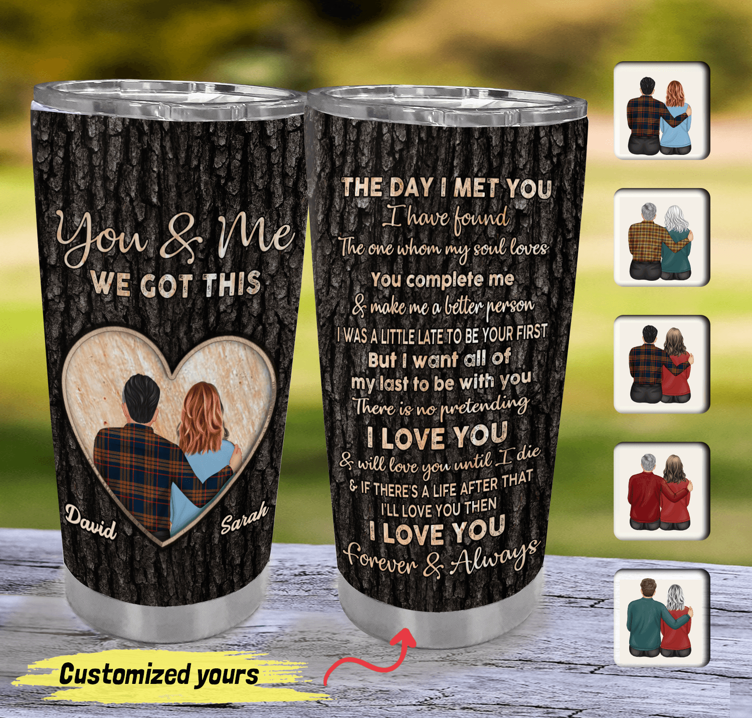 Personalized Together Since Year Wedding Anniversary Tumbler Husband And  Wife Valentines Tumbler