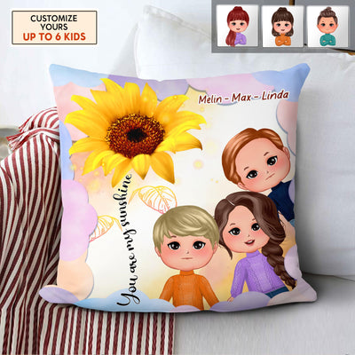 You Are My Sunshine Mother Personalized Linen Pillow, Mother’s Day Gift for Mom, Mama, Parents, Mother, Grandmother - PL060PS02 - BMGifts