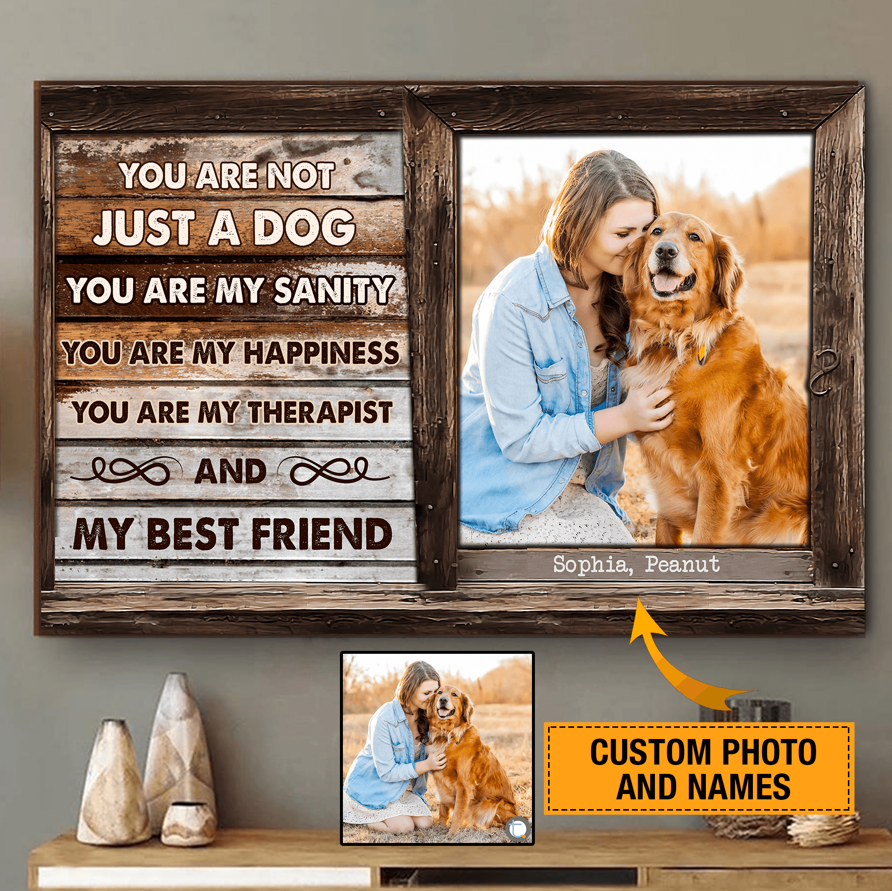 You Are Not Just A Dog, You Are My Sanity Personalized Dog Poster, Personalized Gift for Dog Lovers, Dog Dad, Dog Mom - CV004PS06 - BMGifts (formerly Best Memorial Gifts)