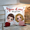 You, Me & The Dogs Couple Personalized Linen Pillow, Personalized Valentine Gift for Couples, Husband, Wife, Parents, Lovers - PL034PS01 - BMGifts