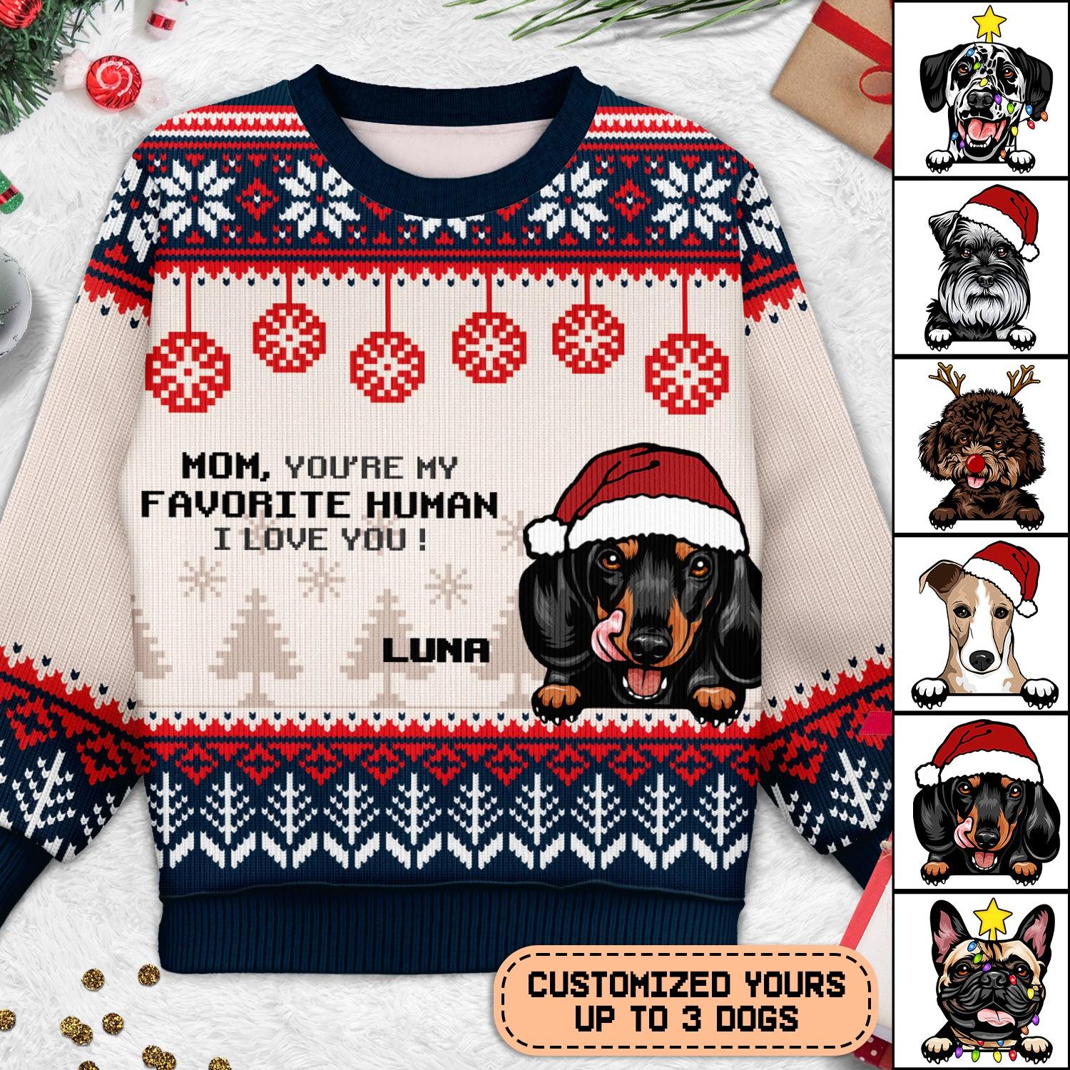 Dog christmas sweater deals for humans