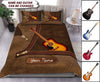 Zipper Guitar Personalized Bedding Set, Personalized Gift for Music Lovers, Guitar Lovers - BD002PS00 - BMGifts